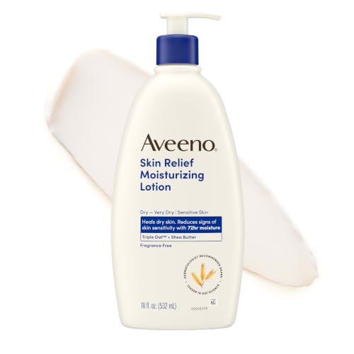 Aveeno Skin Relief Moisturizing Body Lotion Heals Very Dry, Sensitive Skin, Fast Absorbing Lotion with Soothing Triple Oat & Shea Butter Formula Beauty & Personal Care Aveeno