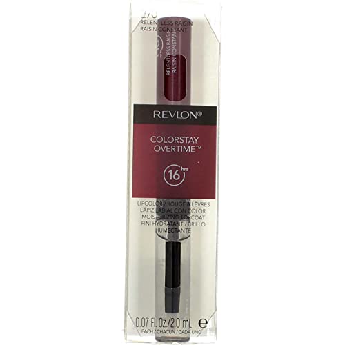 Revlon ColorStay Overtime Liquid Lip Color, Relentless Raisin [270] 1 ea (Pack of 4) Beauty & Personal Care REVLON