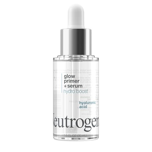 Neutrogena Hydro Boost Glow Booster Primer & Serum, Hydrating & Moisturizing Face Serum-to-Primer Hybrid, Infused with Purified Hyaluronic Acid Beauty & Personal Care Neutrogena