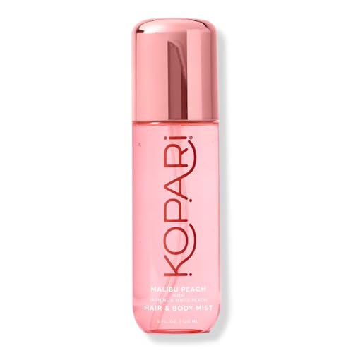 Kopari Hair & Body Mist Malibu Peach, Long-Lasting Playful Vibrant Tropical Scent, Warm Floral Fragrance, Blend of Peach with a Kiss of Jasmine, 4 oz Beauty & Personal Care Kopari