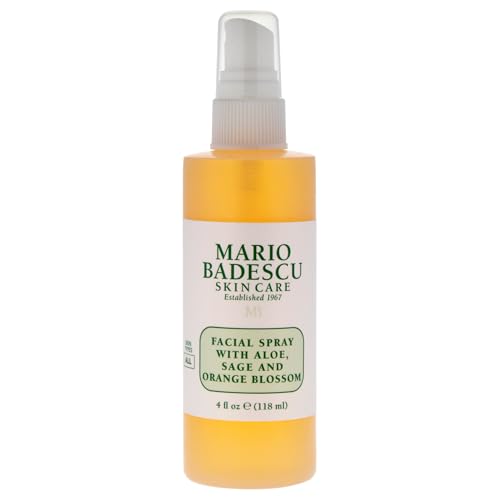 Mario Badescu Facial Spray with Aloe, Sage and Orange Blossom for All Skin Types | Face Mist that Hydrates & Uplifts | 4 FL OZ Beauty & Personal Care Mario Badescu