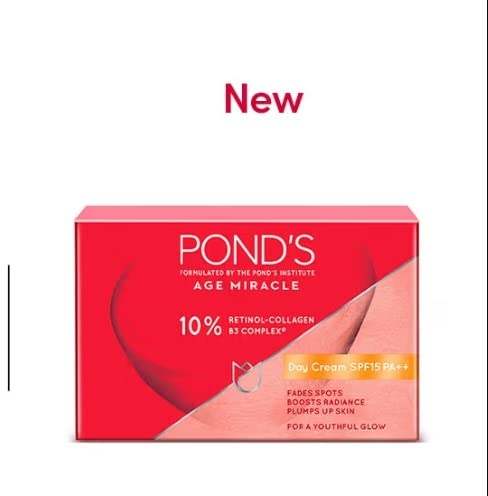 Ponds Age Miracle Day Cream, Anti Wrinkle Cream & Face Moisturizer with SPF 15, Use as a Daily Moisturizer for Face, 50 ML Beauty & Personal Care POND'S