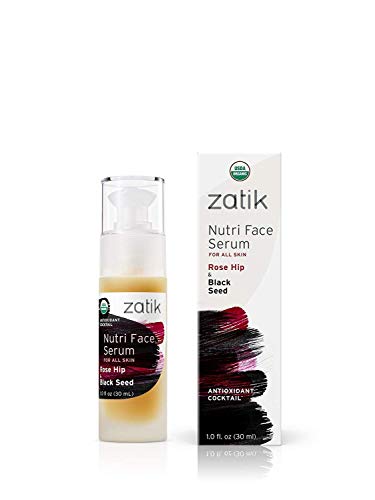 Zatik Naturals - Nutri Face Serum with Rose Hip and Black Seed, USDA Organic, Vegan, Non-GMO, Gluten Free, Soy Free, Alcohol Free, pH Balanced Beauty & Personal Care Zatik