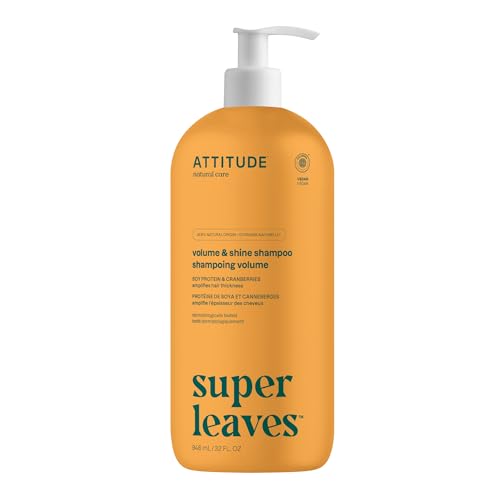 ATTITUDE Volume and Shine Hair Shampoo, EWG Verified, For Thin Hair, Naturally Derived Ingredients, Vegan and Plant Based, Soy Protein Beauty & Personal Care ATTITUDE