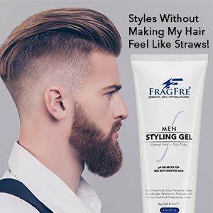 FRAGFRE Men Hair Styling Gel Fragrance Free 8 oz (2-Pack Gift Set) - pH Balanced for Men with Sensitive Skin - Not Too Firm or Light - Just Normal Beauty & Personal Care FRAGFRE