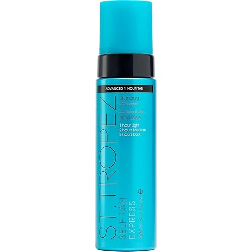 St.Tropez Light/Medium/Dark 1-3 hr Express Mousse for a Streak-Free, Natural Sunless Tan with Fast Application and Flawless Results, Cruelty-Free Beauty and Personal Care St.Tropez Default Title