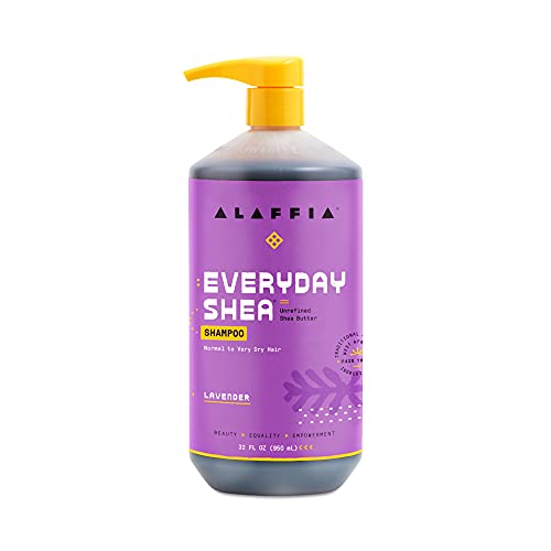 Alaffia EveryDay Shea Shampoo - Normal to Very Dry Hair, Helps Clean with Shea Butter and Coconut Oil, Fair Trade, Lavender, 32 Fl Oz Beauty & Personal Care Alaffia