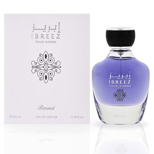 RASASI Ibreez Eau De Parfum Spray 100ML (3.38 OZ) Long Lasting Arabian Perfume for Men with Citrus, Lavender, Bergamot And Aquatic Notes - A Beauty & Personal Care RASASI