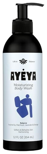 AYÉYA Balance Moisturizing Body Wash - Natural Body Wash with Patchouli, Guava Seed & Cedar Oils | Vegan, Non-Toxic, Hydrating Body Cleanser for Women Beauty & Personal Care Ayeya