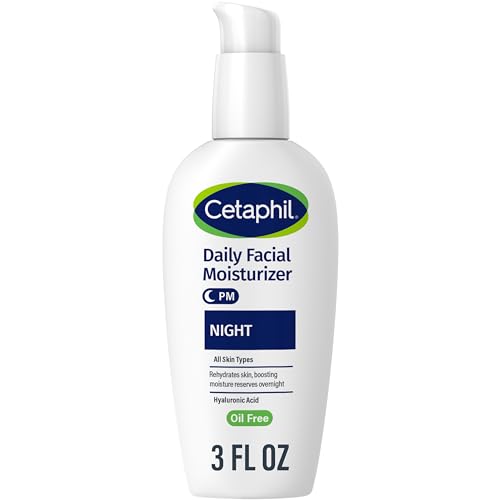 Cetaphil Night Moisturizer for Face, Hydrating Facial Moisturizer with Hyaluronic Acid, For All Skin Types, Lightweight and Non-Comedogenic Beauty & Personal Care Cetaphil