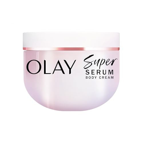 Olay Super Serum Body Cream for Dry Skin, 24hr Long Lasting Hydration, 5+ Ingredient Serum Complex for Bright Even Firm Luminous Skin, Sweet Vanilla Beauty & Personal Care Olay