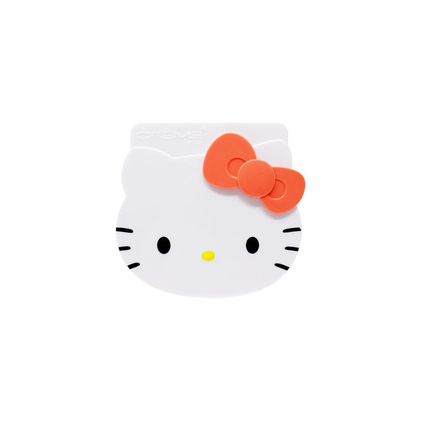 The Crème Shop x Hello Kitty - Crème Blush Balm Peach Pouf Buildable Long-lasting Easily Blendable Hydrating & Soothing Aloe Vera Compact Mirror Beauty & Personal Care The Crème Shop