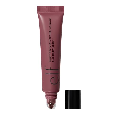 e.l.f. Glow Reviver Melting Lip Balm, Hydrating Tinted Lip Balm For A Glossy Finish & Soft, Supple Lips, Vegan & Cruelty-Free, Blackberry Sorbet Beauty and Personal Care e.l.f.