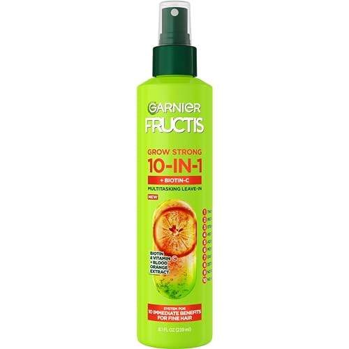 Garnier Fructis Grow Strong Thickening 10-in-1 Spray, Biotin-C, 8.1 Fl Oz, 1 Count (Packaging May Vary) Beauty & Personal Care Garnier
