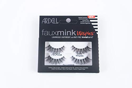 Ardell Faux Mink Wispies Lashes - Lightweight, Knot-Free, Natural-Looking False Eyelashes with Invisiband, 2-Pairs Beauty & Personal Care Ardell