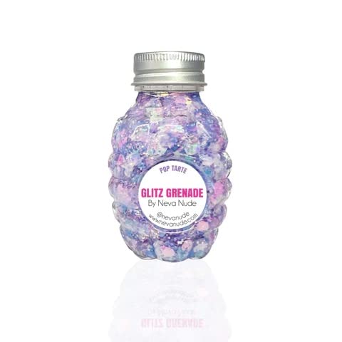 Neva Nude Face and Body Glitter Keychain - Chunky Glitter in Aloe for Festivals, Raves, and More | Cosmetic Grade | Super Sparkly (Pop Purple Pink Beauty & Personal Care Neva Nude