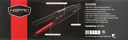 H2Pro Vivace Professional Variable Temperature Ceramic Styling Flat Iron, 4/10 Inch, 2 Pounds Beauty & Personal Care H2PRO