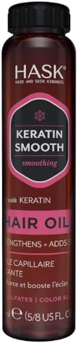 Hask Keratin Protein Smoothing Shine Oil Vial, 18ml, 0.612 Fl Oz (HAS0023175) Beauty & Personal Care HASK