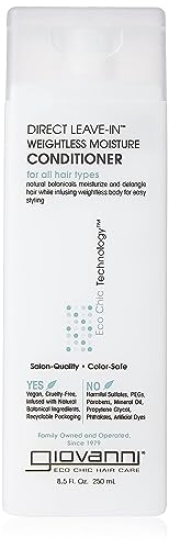 GIOVANNI Direct Leave In Weightless Moisture Conditioner - Co-Wash, Great for Curls & Wavy Hair, Wash & Go, Salon Quality, No Parabens, Infused Beauty & Personal Care GIOVANNI