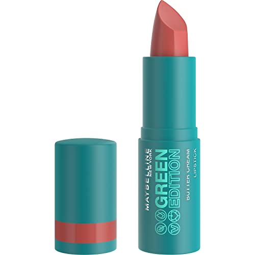 Maybelline Green Edition Butter Cream High-Pigment Bullet Lipstick, Shore, Coral Nude, 0.12 oz Beauty & Personal Care MAYBELLINE