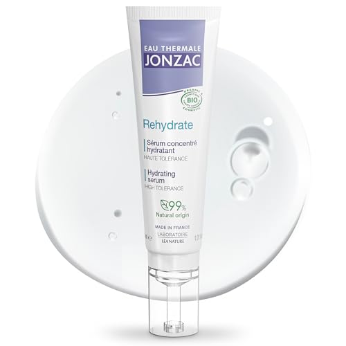 Eau Thermale Jonzac Rehydrate Organic Pure Hyaluronic Acid Hydrating Serum for Face - 24H Hydration - Plump and Repair Dehydrated Skin - Safe Beauty & Personal Care JONZAC