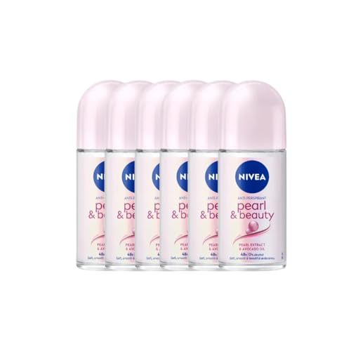 NIVEA Anti-Perspirant Deodorant Roll-On Pearl & Beauty 50ml - Long-Lasting Freshness, Smooth Skin, 48H Sweat & Odor Protection, Gentle Formula Beauty and Personal Care NIVEA