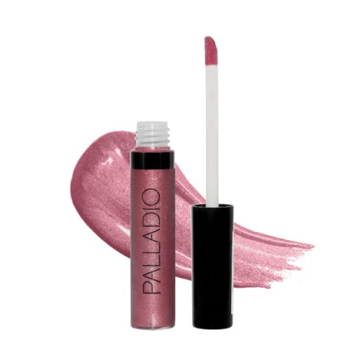 Palladio Lip Gloss, Champagne, Non-Sticky, Contains Vitamin E and Aloe, Offers Intense Color and Moisturization, Minimizes Lip Wrinkles, Softens Lips Beauty & Personal Care Palladio