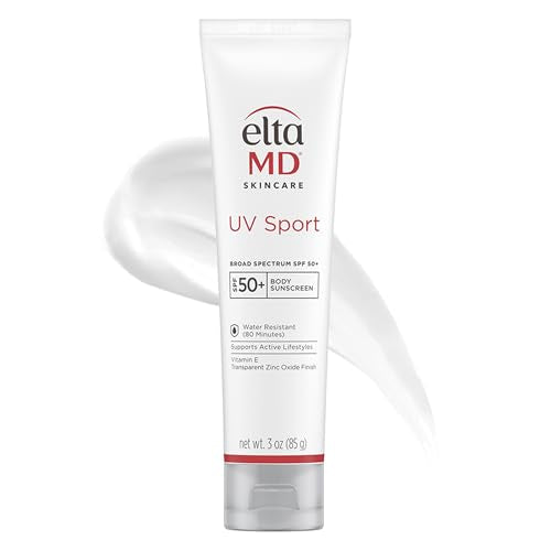 EltaMD UV Sport Sunscreen Lotion SPF 50 - Face and Body Sunscreen SPF 50, Water & Sweat Resistant, Zinc Oxide Formula for Active Lifestyles, 3 oz Beauty & Personal Care EltaMD