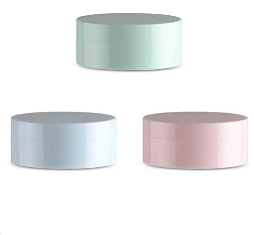 LASSUM 3 Pieces 5ml Plastic Empty Loose Powder Container Make-up Loose Powder Puff Box Case with Sifter and Lids (Random Color) Beauty & Personal Care LASSUM
