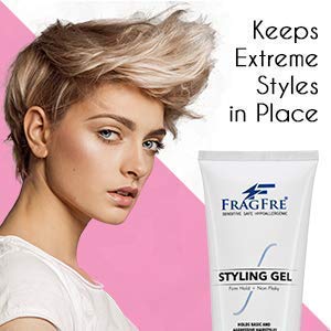 FRAGFRE Firm Hold Hair Gel Fragrance Free 8 oz - Strong Styling Gel for Aggressive Hair Styles - Paraben Free Hypoallergenic Sensitive Formula Beauty & Personal Care FRAGFRE