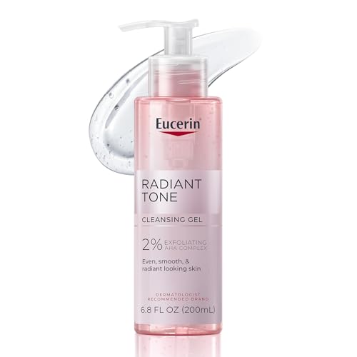 Eucerin Radiant Tone Face Cleanser Gel with 2% Exfoliating AHA Complex, Gentle Face Wash Improves Skin Clarity and Boosts Radiance, All Skin Types Beauty and Personal Care Eucerin Default Title