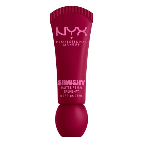 NYX PROFESSIONAL MAKEUP Smushy Matte Lip Balm, Tinted Lip Moisturizer with Soft, Matte Finish - Squeeze N' Sizzle (Cherry Red) Beauty & Personal Care NYX PROFESSIONAL MAKEUP