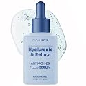 Glow Elixir Retinol Serum for Face with Hyaluronic Acid - Hydrating Anti-Aging Face Serum for Wrinkles Fine Lines & Uneven Skin Tone - Dermatologist Beauty & Personal Care Glow Elixir