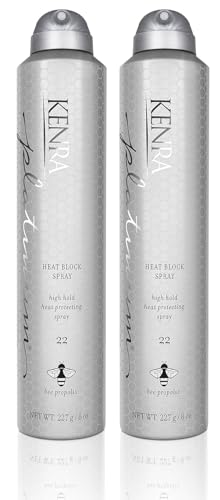 Kenra Professional Platinum Heat Block Spray 22 | Heat Protecting Hairspray | High Hold For Ultimate Style Longevity | Clean Release From Hot Tools |