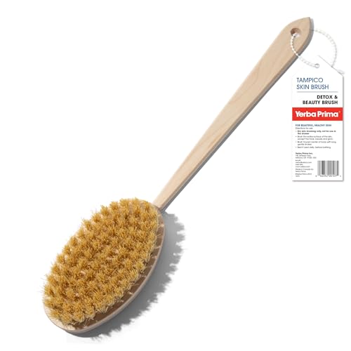 Yerba Prima Tampico Skin Brush (Pack of 1) - Natural Vegetable Fiber Bristles for Dry Skin Brushing Beauty & Personal Care Yerba Prima
