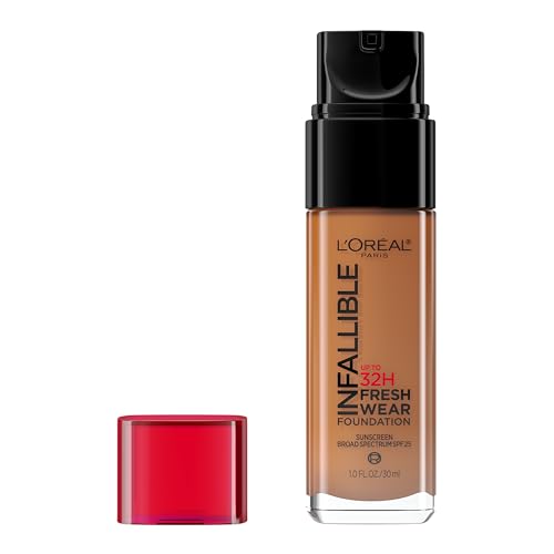 L'Oreal Paris Makeup Infallible Up to 32 Hour Fresh Wear Lightweight Foundation, 511 Maple, 1 Fl Oz, Packaging May Vary
