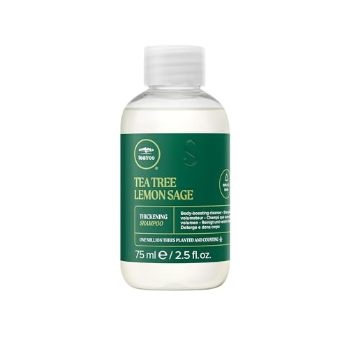 Tea Tree Lemon Sage Thickening Shampoo, Builds Body + Boosts Volume, For Fine Hair, 2.5 fl. oz. Beauty & Personal Care Tea Tree