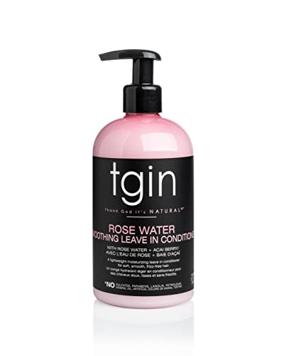 tgin Rose Water Smoothing Leave In Conditioner - Detangles & Defines Curls