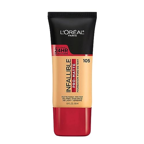 L'Oreal Paris Cosmetics Makeup Infallible Pro-Matte Liquid Longwear Foundation, Natural Beige, 1 fl oz. Beauty & Personal Care L'Oreal Paris