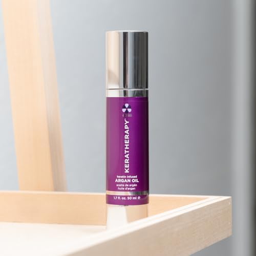 KERATHERAPY Keratin Infused Argan Oil, 1.7 fl. oz., 50 ml - Repairing Hair Care for Dry Damaged Hair, Frizz, Flyaways & Easy Styling - Kerabond Beauty & Personal Care KERATHERAPY