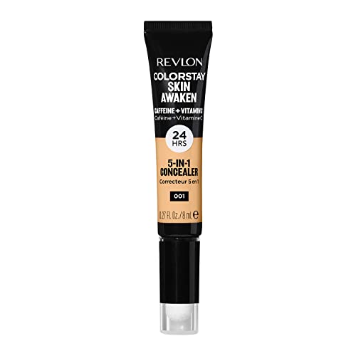 Revlon ColorStay Skin Awaken 5-in-1 Concealer, Lightweight, Creamy Longlasting Face Makeup with Caffeine & Vitamin C, For Imperfections, Dark Circles Beauty & Personal Care REVLON