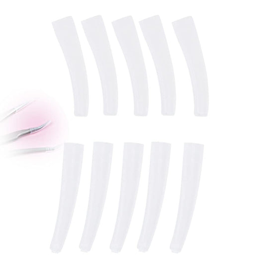Transparent Plastic Elbow Tweezers Protective Cover - 10pcs Non-Slip Silicone Anti-Dust Eyelash Grafting Tool for Beauty Salon & Makeup College Beauty and Personal Care Alucy