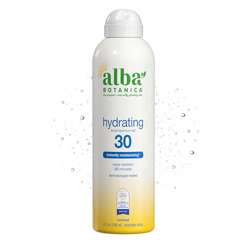 Alba Botanica Hydrating Sunscreen Spray, SPF 30 Broad Spectrum Protection, Instantly Moisturizing, Water Resistant (80 minutes), Hypoallergenic Beauty & Personal Care Alba Botanica