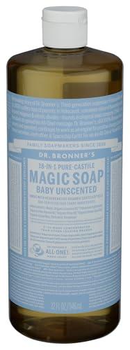 Dr. Bronners Baby Unscented Liquid Castile Soap, 32 FZ Beauty & Personal Care Dr. Bronner's