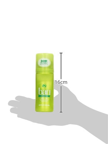Ban Roll-On Deodorant, Unscented - 3.5 oz Beauty and Personal Care Ban