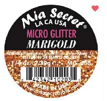 Mia Secret Micro Glitter - .25 oz (Marigold) Beauty & Personal Care Mia Secret
