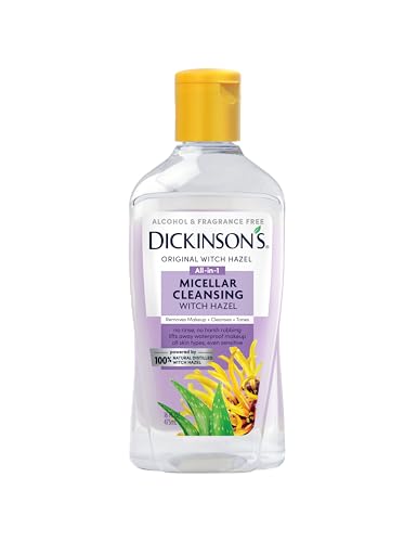 Dickinson's Micellar Cleansing Witch Hazel, An All-in-1 Makeup Remover, Pore Refiner, Skin Cleanser and Toner; Alcohol Free with Aloe, for Sensitive Beauty and Personal Care Dickinson's Default Title