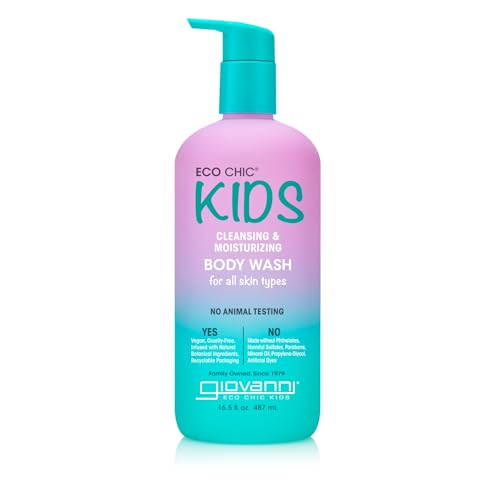 GIOVANNI Eco Chic KIDs Cleansing & Moisturizing Body Wash - Kids Body Wash, Kids body Wash Sensitive Skin, Kids Soap And Body Wash, Kids Sensitive Beauty & Personal Care GIOVANNI