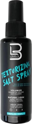 L3 Level 3 Sea Salt Texturizing Spray - Creates Beachy Waves and Texture - Light Hold - Casual Hair Finish (3.38 Fl Oz) Beauty & Personal Care L3