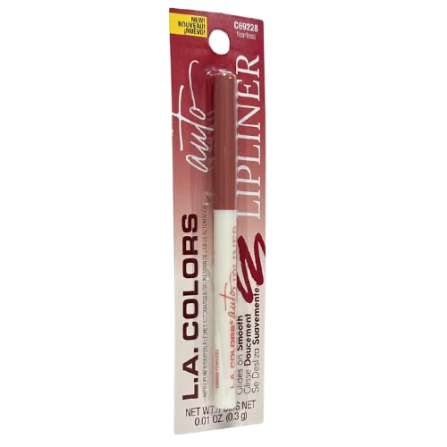 LA Colors Red Auto Lipliner Pencil - Fearless (C69228), Long-Wearing Smooth Glide Retractable Liner, 0.01 oz Beauty & Personal Care L.A. COLORS